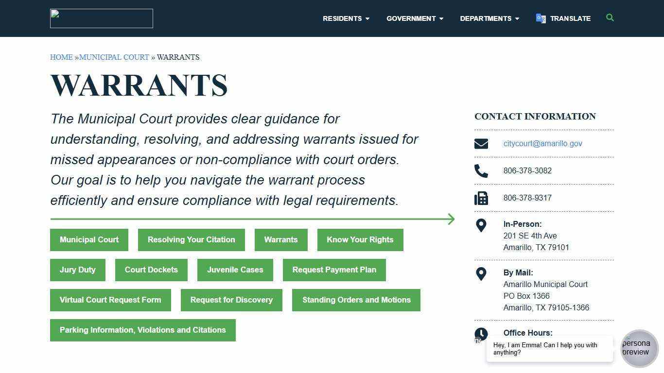 Warrants - City of Amarillo